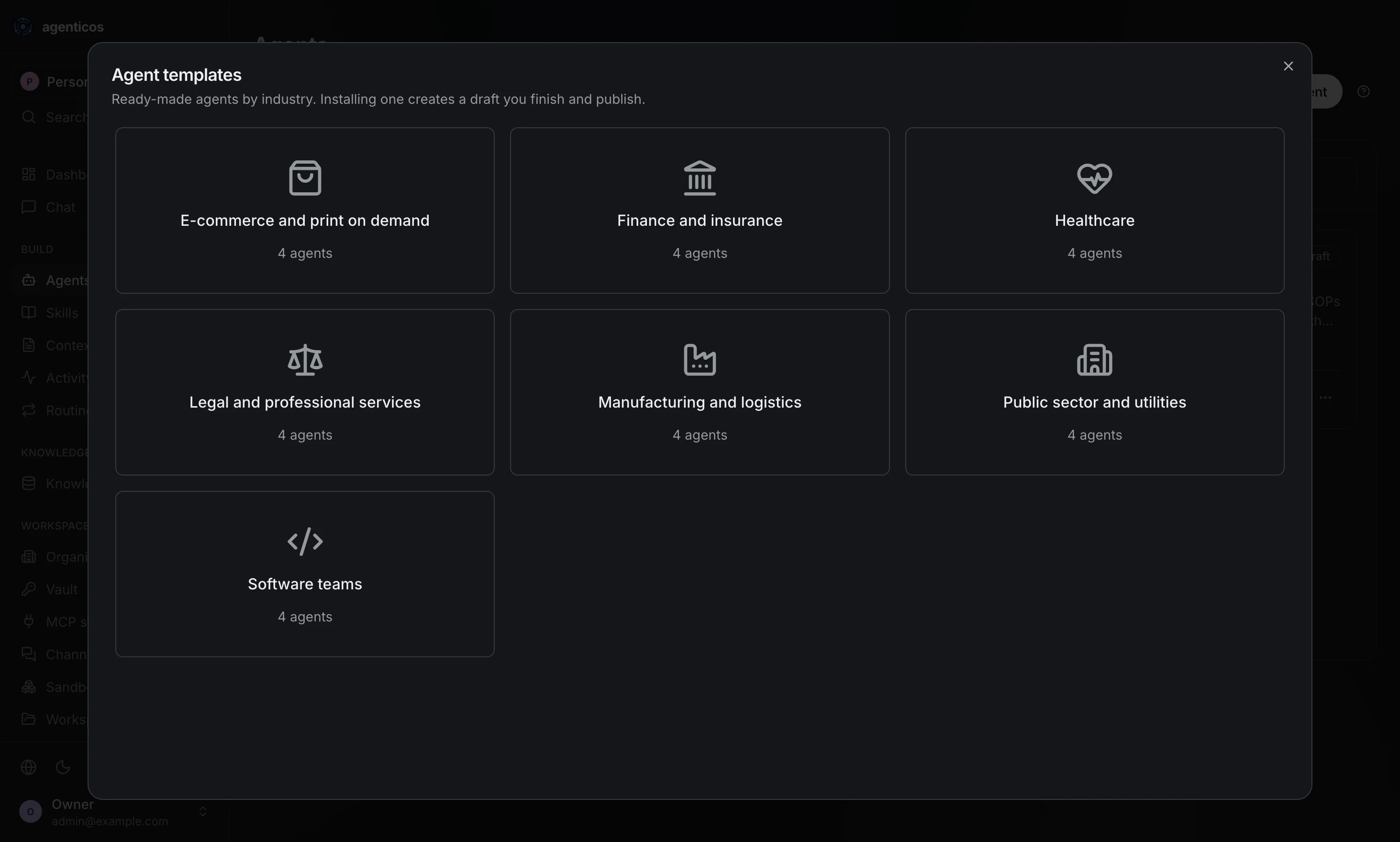 Agent templates