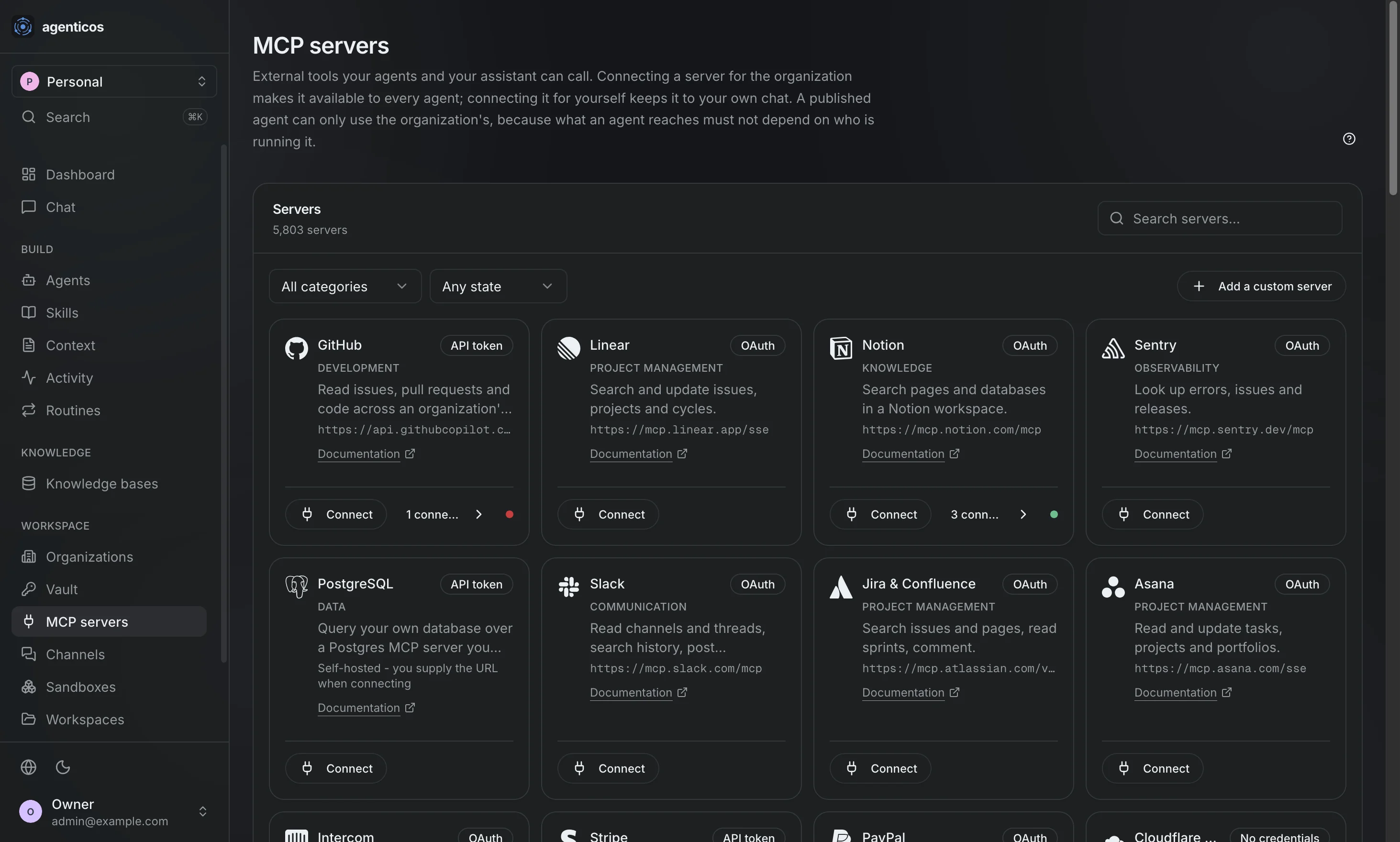 MCP servers
