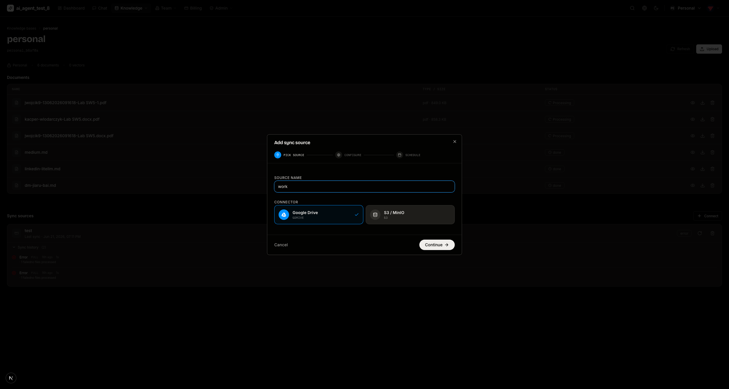Knowledge base source — dark