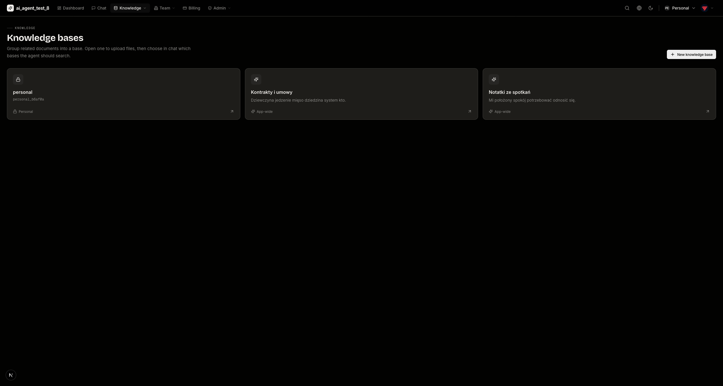 Knowledge bases — dark