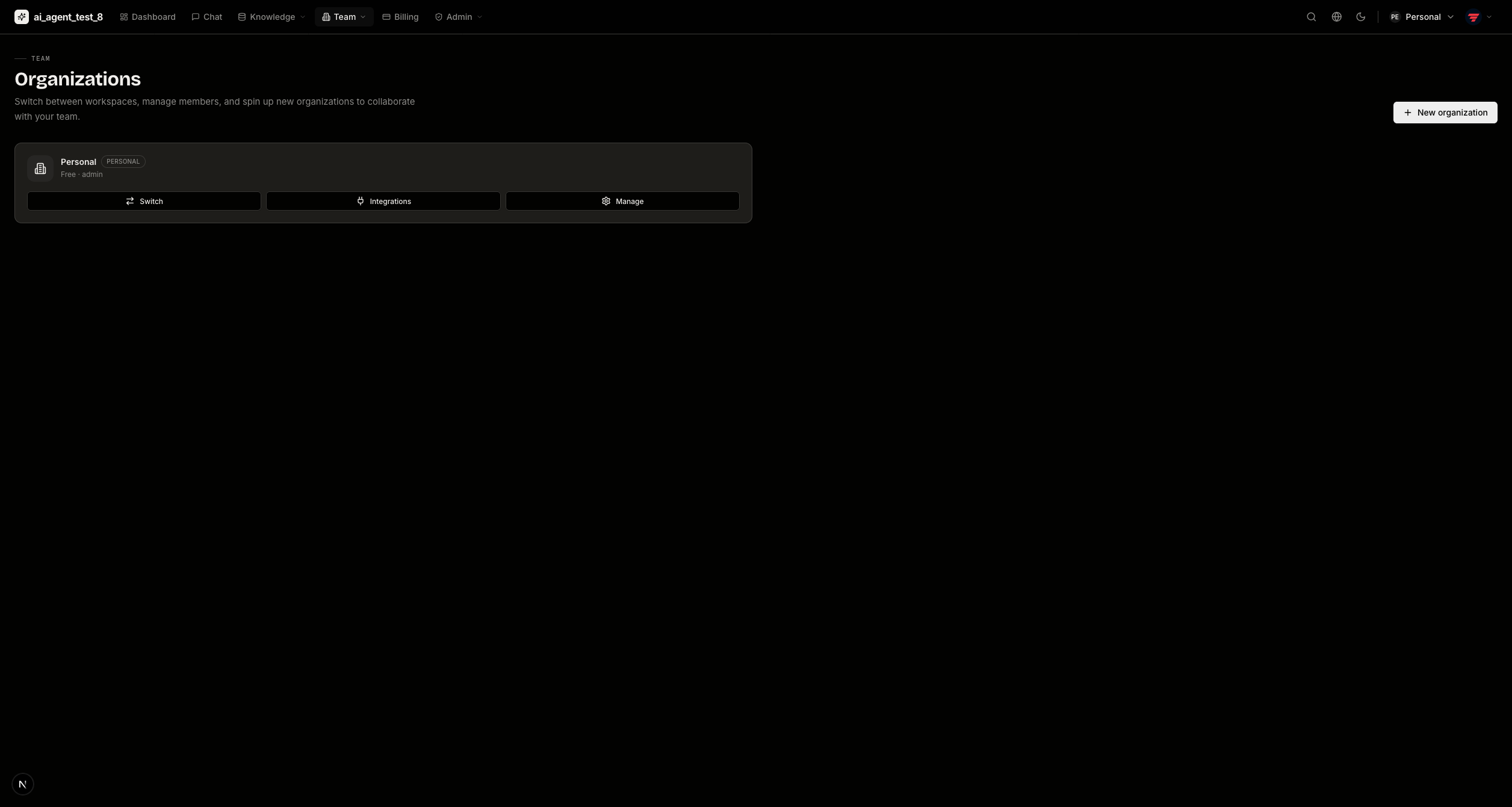Organizations — dark